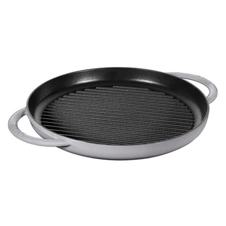 Grill i Gjutjärn - STAUB - 30 cm - Grafitgrå - Induktionskompatibel - Repfria Emalj