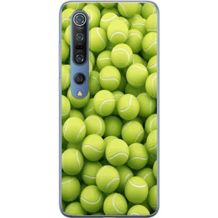 Kompatibel Mobilcover til Xiaomi Xiaomi Mi 10 Pro 5G Mønster af grønne tennisbolde i høj detalje, sporty motiv med gentagende tekstur og stærke fa