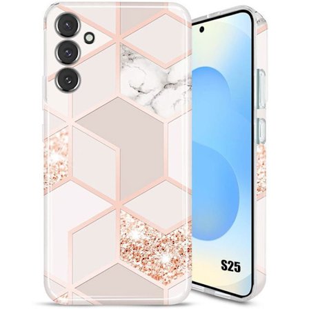 Beskyttelsescover - BOOLING - til Samsung Galaxy S25 - Stødabsorberende - Ultra Slim - Rødt marmor