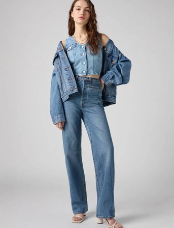 Levi's Ribcage Fl Western Bows And Ar - Blue - 31 x 34