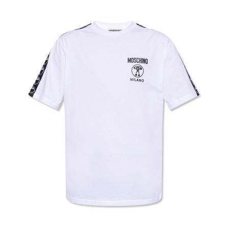 Moschino Logo T-shirt vit, Herr, Herr, Storlek: L
