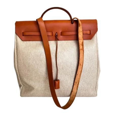 Hermès Vintage, Pre-owned Canvas handbags Beige, Dames, Maat:ONE Size