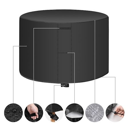 (142X68CM) Rundt Møbeltrekk 420D Oxford Stoff Vanntett Utendørs