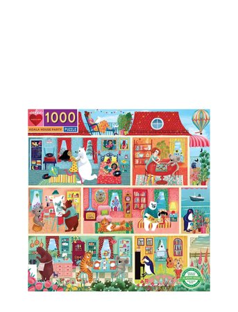 Puzzle 1000 Pcs - Koala House Party Patterned Eeboo