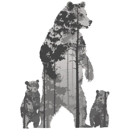Polar Bear Wall Stickers Peel and Stick Wall Art Decals