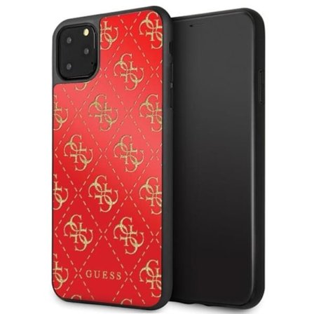 Guess Double Layer Glitter Skal iPhone 11 Pro Max - Röd