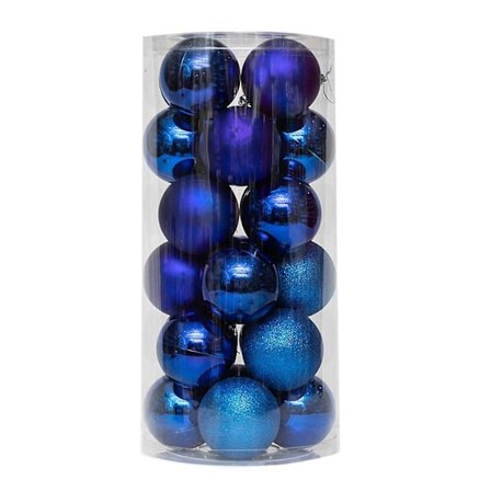 24 stk. Julekuler Dekorative Fortykning Knusesikre Festlige Rekvisitter Elektrobelagte Perlemors Kuler Anheng Til Jul