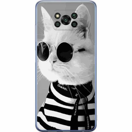 Xiaomi Poco X3 Pro Mjukt Skal - Fancy Cat