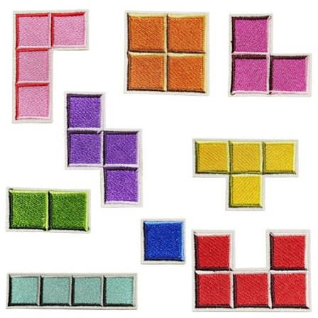 9 stykker spilltema broderi strykejern-på lapp, broderi klistremerke