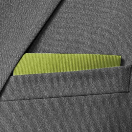 Pañuelo de bolsillo de grogrén verde mar para hombres - Pañuelos de bolsillo de color liso
