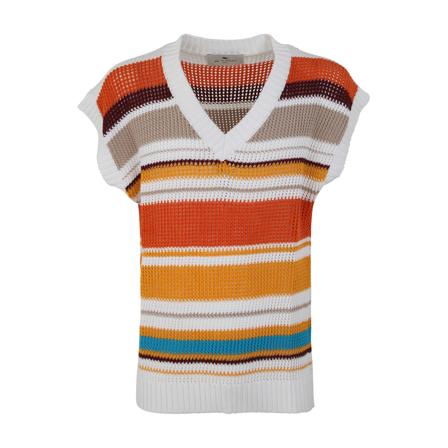 Etro Sleeveless Strik Orange, Herre Slipover
