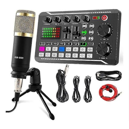 F998 Lydkort Kit, bm-800 Mikrofon Kit, med Live Lydkort, audio Mixer Kondensator PC Gaming Mic-A1