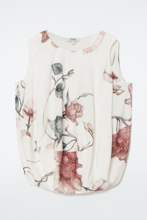 COS Women's Bubble Sleeveless Top in White