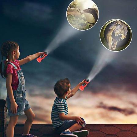 Barnprojektor ficklampa, 24 mönster dinosaurie bild baby