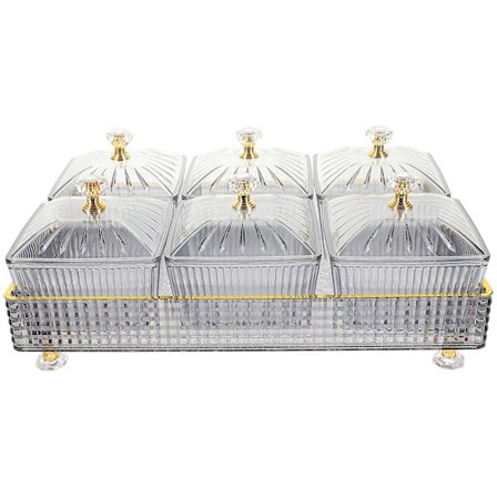 1 sett med snacks tallerkener med lokk godteri tallerken Ktv frukt desserter tallerkener med brett