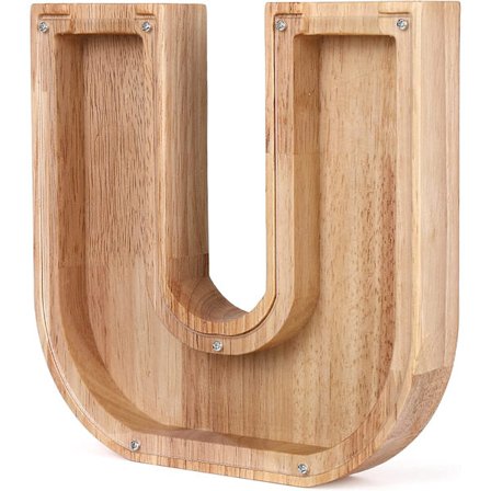 Personlig träbokstavs spargris alfabet bokstav dekorativ