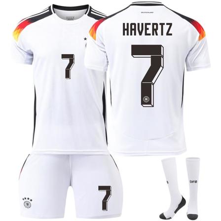 Tysk EM hjemmefotballdrakt nummer 7 Havertz ny sesongs siste fotballdrakter for voksne for barn fotball 1 Kids 16(90-100cm)