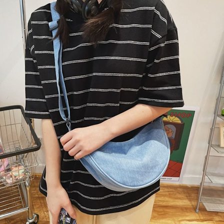 Crossbody taske Skulder Messenger Bag LYSEBLÅ LYSEBLÅ