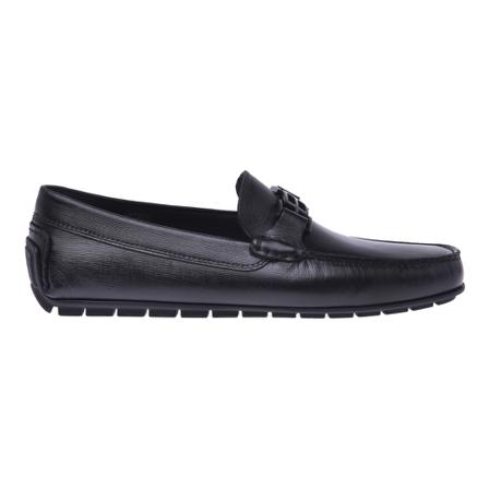 Baldinini Driver moccasin in black saffiano Sort, Herre Loafers, Størrelse: 42 EU