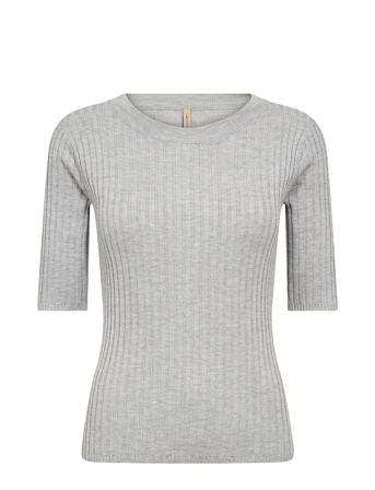 Sc-Fetima Tops T-shirts & Tops Short-sleeved Grey Soyaconcept