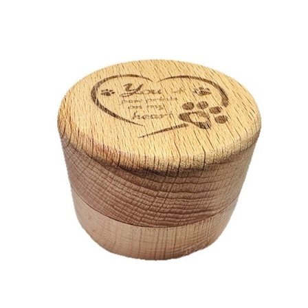 Naturlig Tre Kjæledyr Aske Oppbevaringsboks Minneholder For Hund Katter Minner