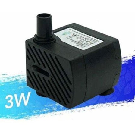 Erittäin hiljainen vesipumppu 3W 182 l/h pienille akvaarioille, lammikoille, kilpikonnille, suihkulähteille, yhteensopiva vesieläinten, veistosten ja 