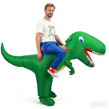 Oppblåsbar dinosaurkostyme, dinokostyme for barn, oppblåsbar blå, oppblåsbar kostyme for barn, karneval, fest, dinokostyme