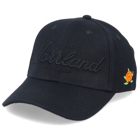 SQRTN - Svart adjustable Keps - Great Norrland Hooked All Black Snapback @ Hatstore