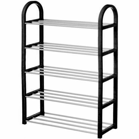 Kenkäteline jossa 5 hyllyä
