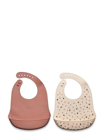 CeLaVi Silicon Bib (2-Pack) - Beige - ONE SIZE