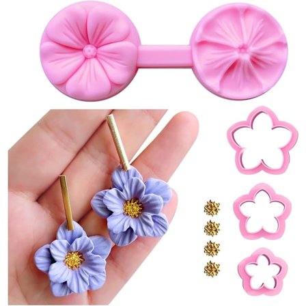 Petal Polymer Clay Cutters - Øredobber Lagingssett