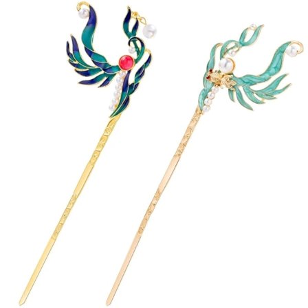 2-pack kinesiska vintage pärl- och strasshårnålar, traditionell A-XF9-