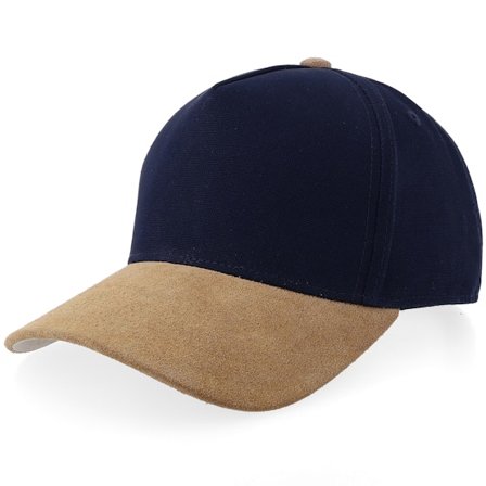 Equip - Zwart adjustable Cap - Navy Canvas/Taipu Suede A-frame Adjustable @ Hatstore