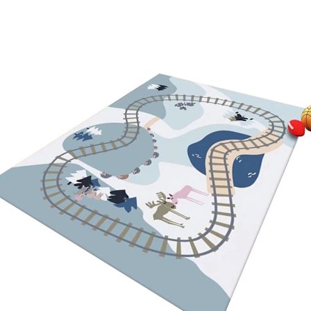 Lasten varhaiskasvatusmatto Piirretty auto rata lattiamatto ryömiminen