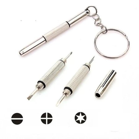 5 små skrutrekkere for briller, mobiltelefoner og klokker - Spor og kryss