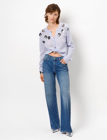 Dante6 Dante6-Fawn Sequin Cardigan - Blue - S