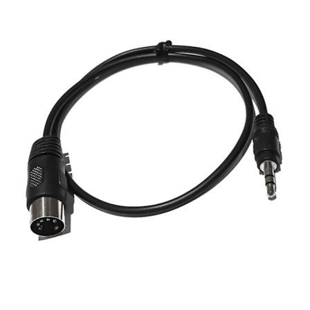 5-pin DIN han til 3,5 mm TRS han adapterkabel til stereoudstyr