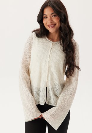 Happy Holly Trumpet Sleeve Lace Cardigan Klær