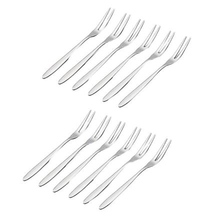 12 stk. Dessertgafler, 5,1 tommer rustfrit stål Mini Salat Frugtgaffel Smagsprøvegafler Gaffel