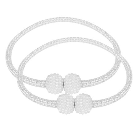 Magnetiske gardinbånd med perler Let at bruge gardinholder til soveværelsesbalkon Beige