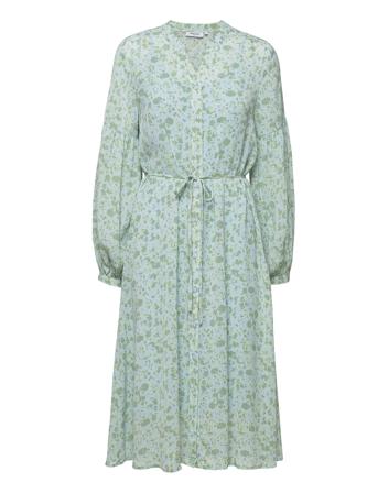 Jasia Rikkelie Shirt Dress Aop Green MOSS COPENHAGEN