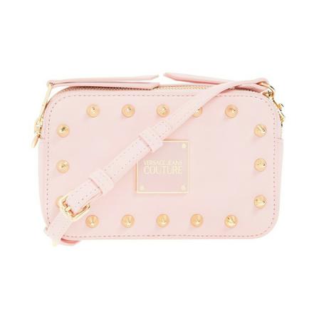 Versace Jeans Couture, Shoulder bag with logo Roze, Dames, Maat:ONE Size,leer