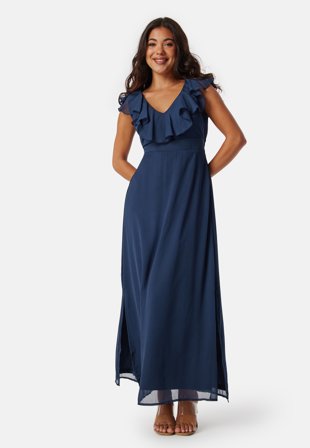 VILA Vifalia V-neck Long Dress Navy Blazer Klær