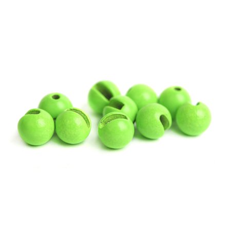 Slotted Tungsten Beads 2,5mm - Fluo Green