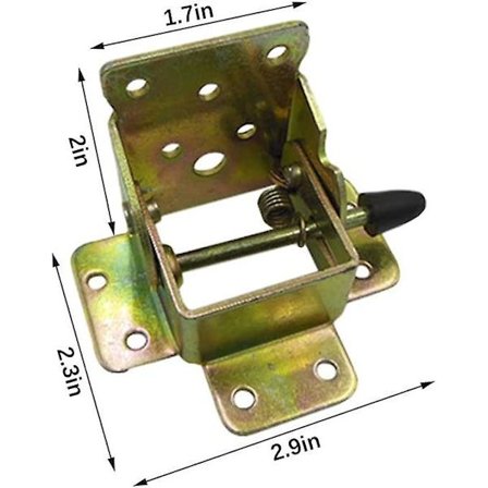 4 stk. Sammenklappeligt beslag, sammenklappelig støtteramme, Crday låsende hængsel-benbeslag