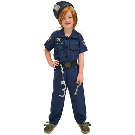 Politi Mørkeblå Kostyme Barn