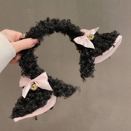 Fåröron Pannband Bowknot Head Hoop SVART