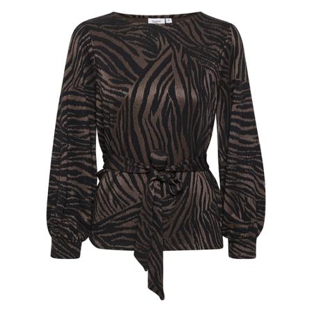 Saint Tropez, Reina SZ Blouse Brązowy, Kobieta, Rozmiar: S