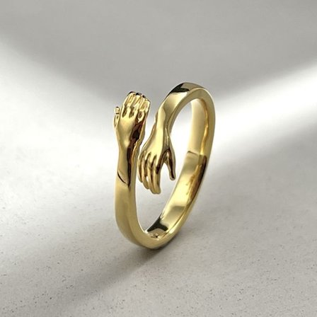 Guld, Hug ring personlighed Kreativ ring par af Hug ring, sæt af