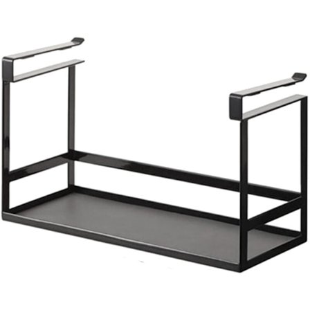 Kryddhylla för underskåp, skåphängare, hylla, kryddflaskhållare, förvaringskorg för garderob, kökstillbehör, svart